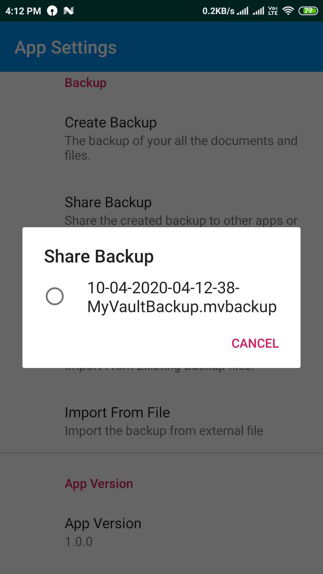 my vault share backup and files